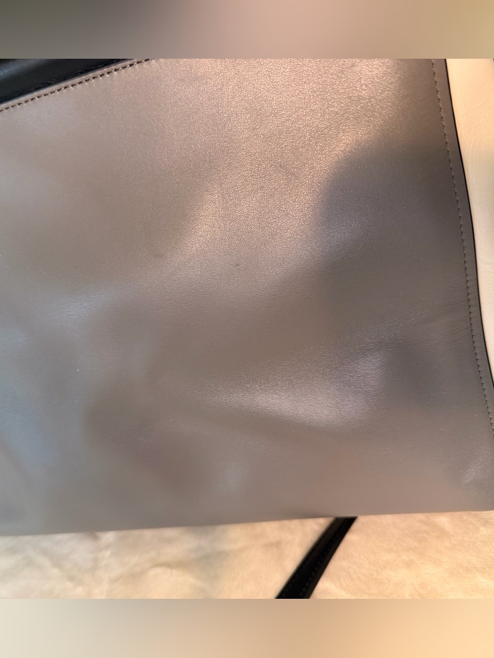 Coach Grace Colorblock Leather Satchel in Black, Gray & White - Picture 5 of 16